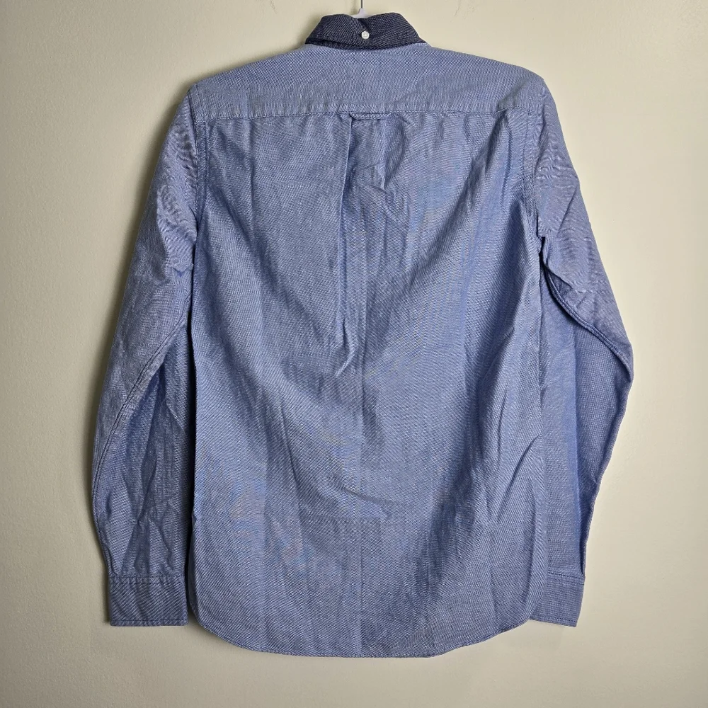 J.CREW Mens‎ Blue Colorblock Oxford Slim Button-Down Shirt XS NWT